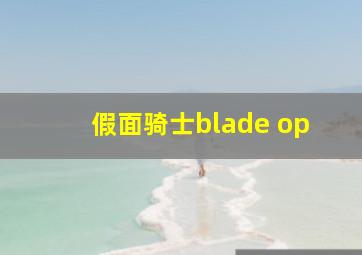 假面骑士blade op